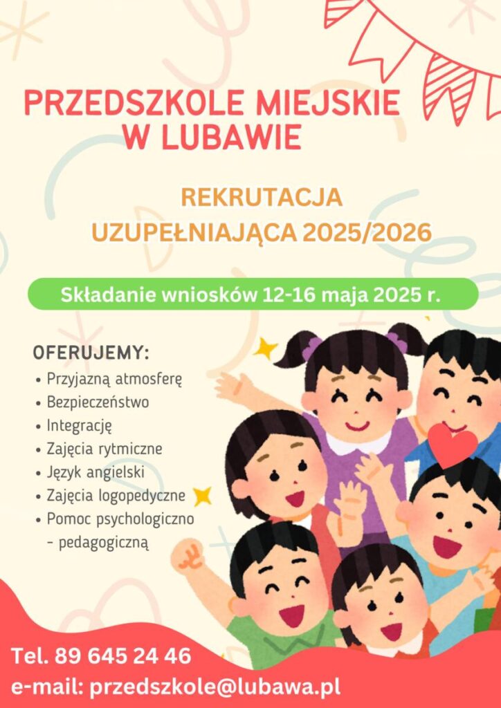 Przedszkole rekrutacja uzupełniająca