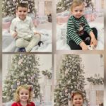 Kolaż 4 zdjęć z sesji świątecznej.