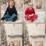 Kolaż 4 zdjęć z sesji świątecznej.